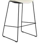 Fortona Light Sled Stool Base 750mmH - Black Powder Coat